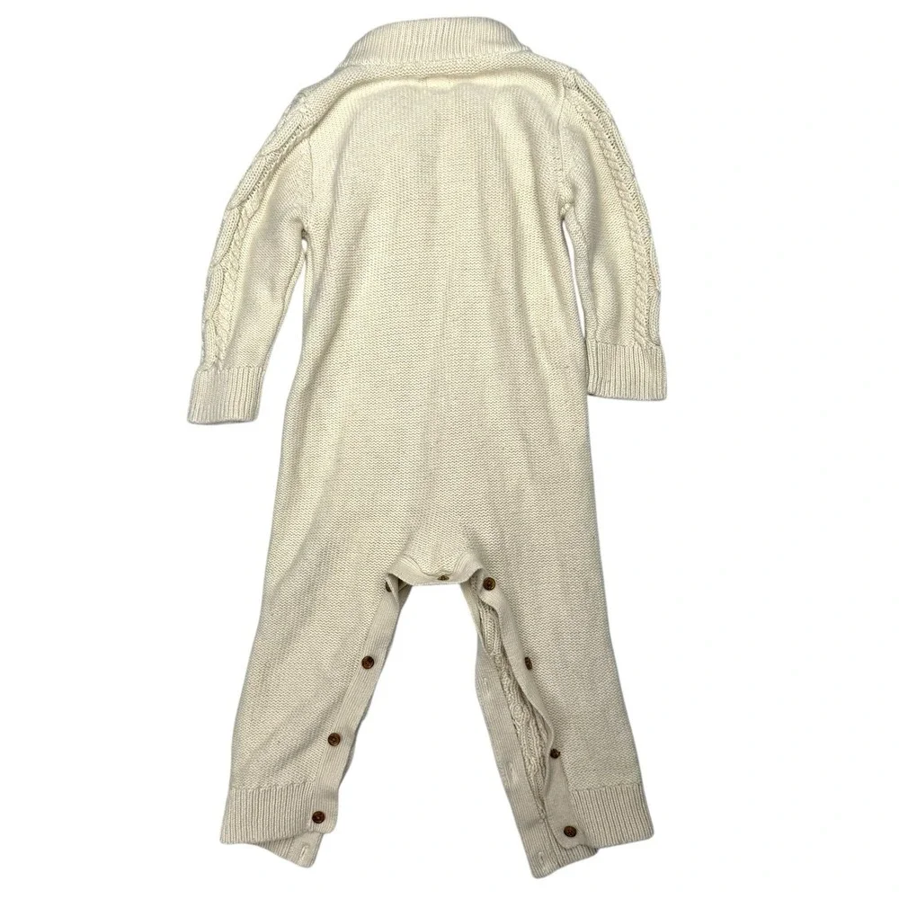 Baby‎ Gap Infant Cable Knit Chunky Romper Size 18 24 Months Fleece Neutral Cozy